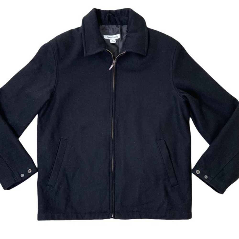 Pronto Uomo Men's Black Coat Jacket Wool Blend MSRP $250